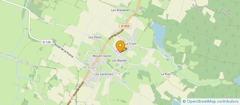 localisation de l'entreprise GAEC DU GRAND CURTIL  ARBIGNY