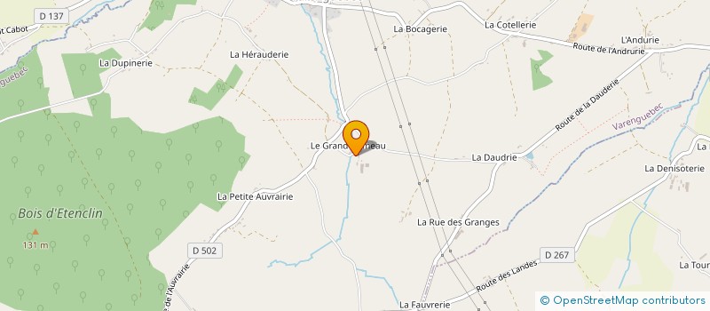 localisation de l'entreprise GAEC DU GRAND HAMEAU à VARENGUEBEC