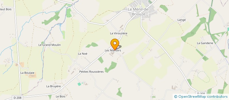 localisation de l'entreprise GAEC DU GRAND MANOIR à LE MENIL-DE-BRIOUZE