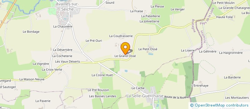 localisation de l'entreprise GAEC DU GRAND OSSE à AVAILLES-SUR-SEICHE