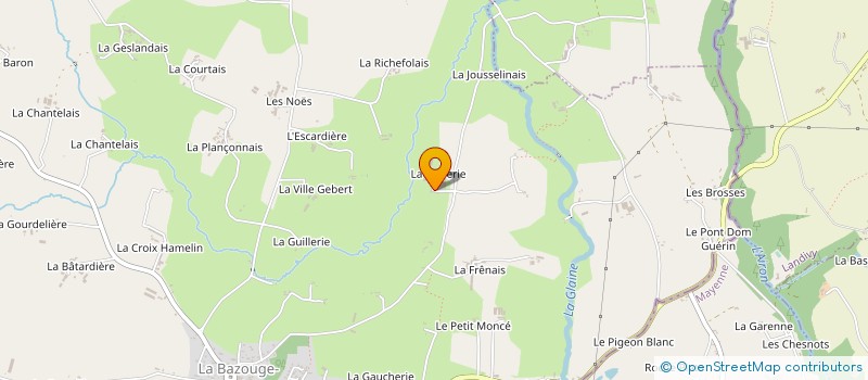 localisation de l'entreprise GAEC DU GRAND PAS à LA BAZOUGE-DU-DESERT