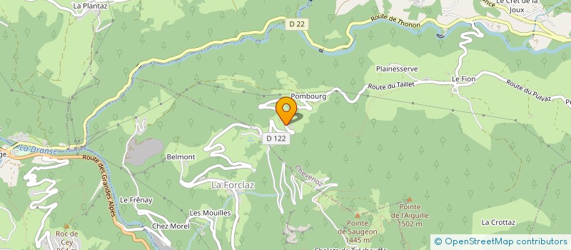 localisation de l'entreprise GAEC DU GRAND TAILLET à CHEVENOZ