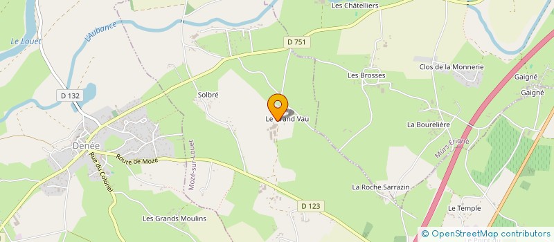 localisation de l'entreprise GAEC DU GRAND VAU à MOZE-SUR-LOUET