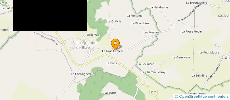 localisation de l'entreprise GAEC DU GROS ORMEAU à SAINT-QUENTIN-DE-BLAVOU
