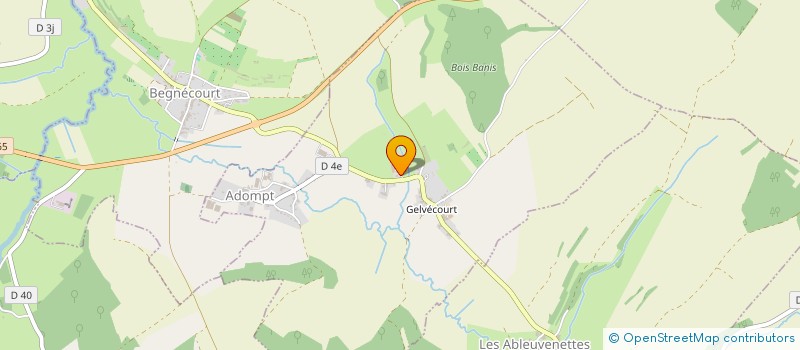 localisation de l'entreprise GAEC DU GUENIOT à GELVECOURT-ET-ADOMPT