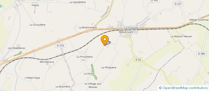 localisation de l'entreprise GAEC DU GUERIN à BELVAL