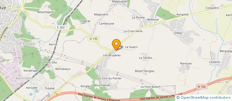 localisation de l'entreprise GAEC DU GUERN à ELVEN