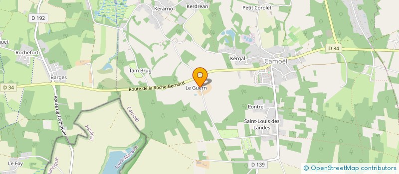 localisation de l'entreprise GAEC DU GUERN à CAMOEL
