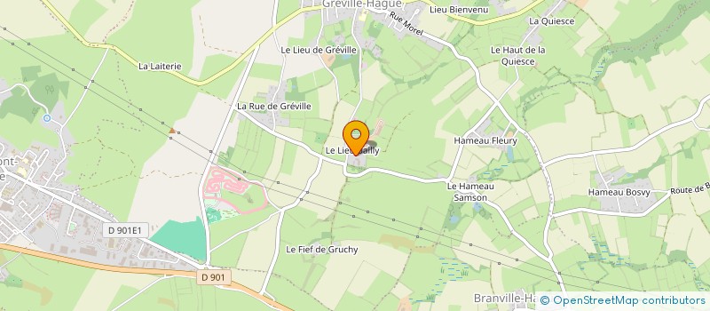 localisation de l'entreprise GAEC DU HAUT COSTIL à LA HAGUE