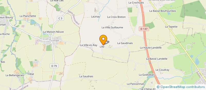 localisation de l'entreprise GAEC DU HAUT DE L'AIL à SAINT-DOMINEUC
