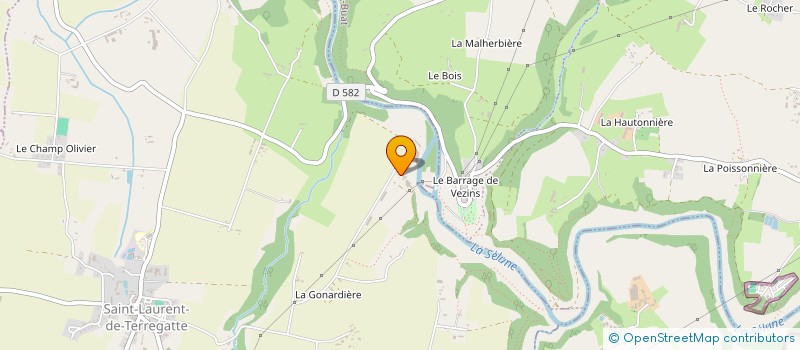 localisation de l'entreprise GAEC DU HAUT DORIERE à SAINT-LAURENT-DE-TERREGATTE