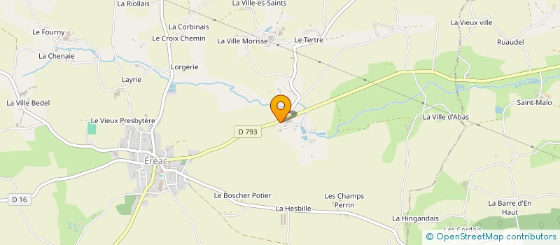 localisation de l'entreprise GAEC DU HAUT LAUNAY à EREAC