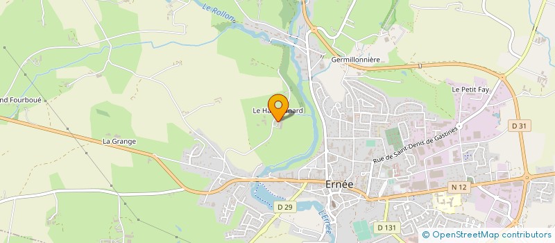 localisation de l'entreprise GAEC DU HAUT PANNARD à ERNEE