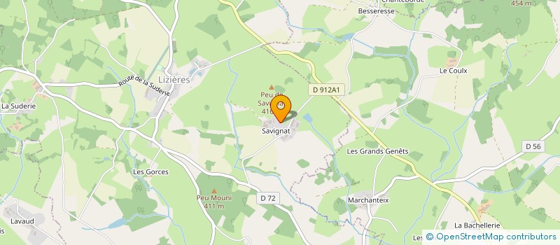 localisation de l'entreprise GAEC DU HAUT SAVIGNAT à LIZIERES