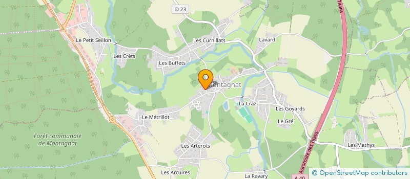 localisation de l'entreprise GAEC DU HAUT VILLAGE  MONTAGNAT