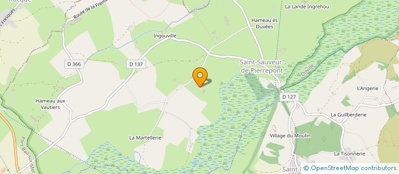 localisation de l'entreprise GAEC DU HOT à SAINT-SAUVEUR-DE-PIERREPONT