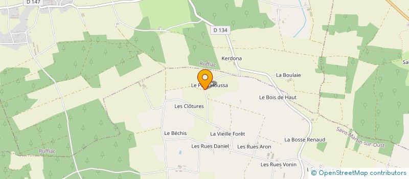 localisation de l'entreprise GAEC DU HOUSSA à SAINT-MARTIN-SUR-OUST
