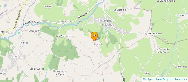 localisation de l'entreprise GAEC DU HOUX à ESSERTINES-EN-DONZY