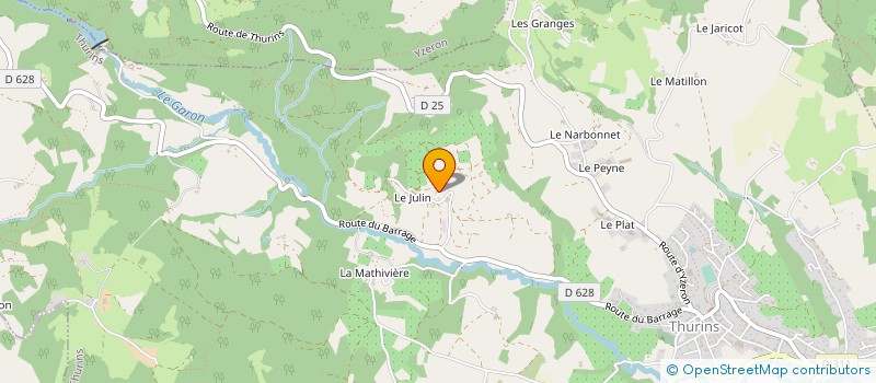 localisation de l'entreprise GAEC DU JULINOIS  THURINS