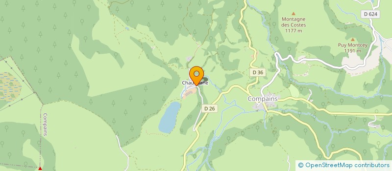 localisation de l'entreprise GAEC DU LAC DE CHAUMIANE à COMPAINS