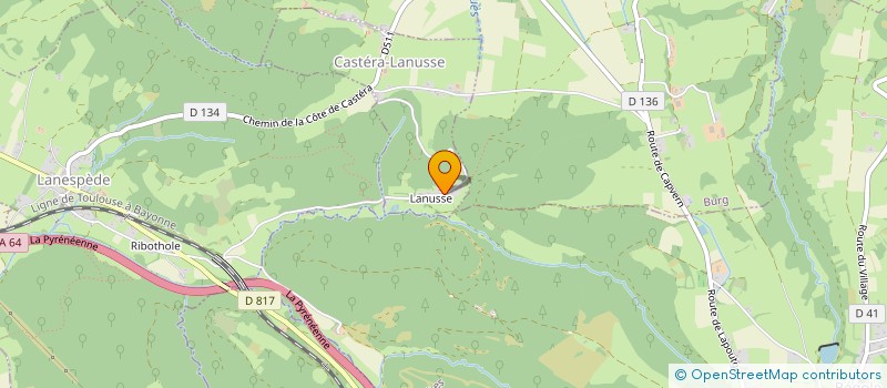 localisation de l'entreprise GAEC DU LENET  CASTERA-LANUSSE