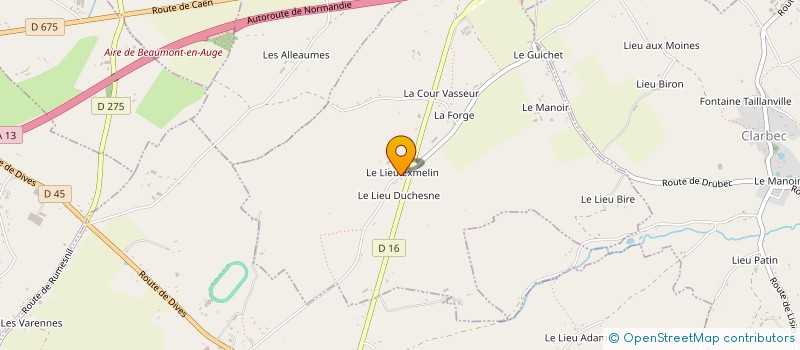 localisation de l'entreprise GAEC DU LIEU EXMELIN à DRUBEC