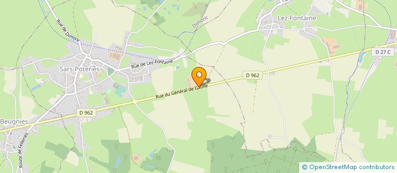 localisation de l'entreprise GAEC DU LION D OR à SARS-POTERIES