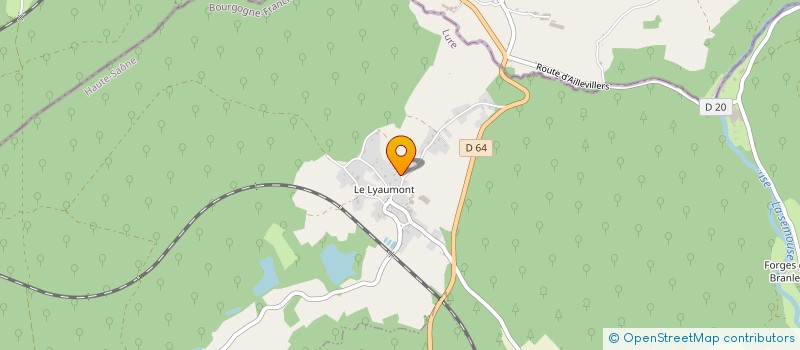 localisation de l'entreprise GAEC DU LYAUMONT à AILLEVILLERS-ET-LYAUMONT