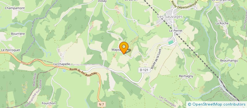 localisation de l'entreprise GAEC DU MAJOURNET à LES SAUVAGES