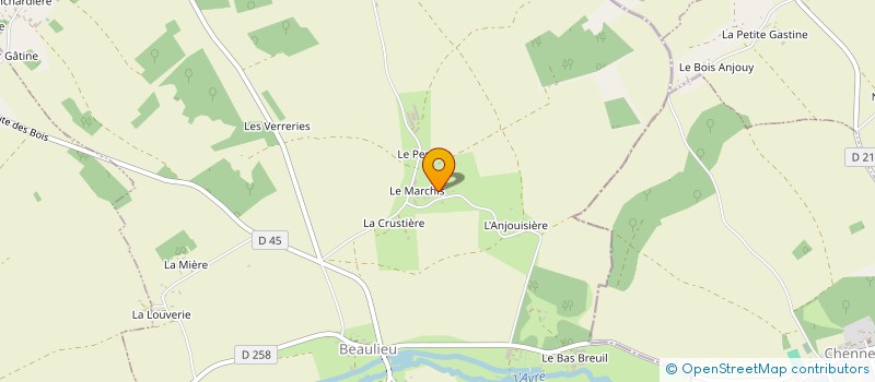 localisation de l'entreprise GAEC DU MARCHIS à BEAULIEU