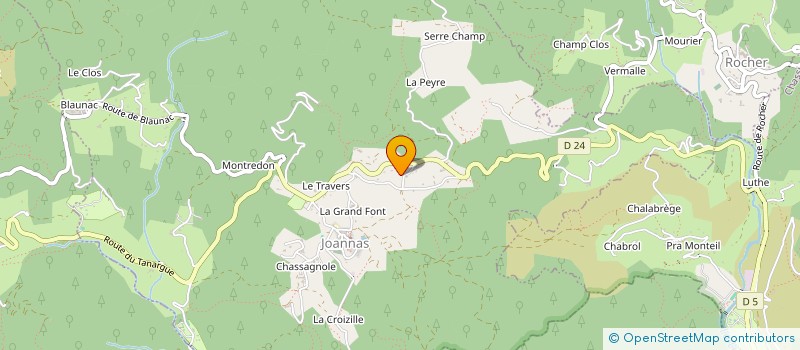 localisation de l'entreprise GAEC DU MAS SAINT AMOUR  JOANNAS