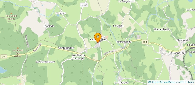 localisation de l'entreprise GAEC DU MASBRENIER à SAINT-VAURY