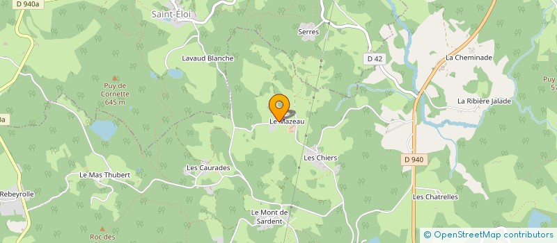 localisation de l'entreprise GAEC DU MAZEAU  SARDENT