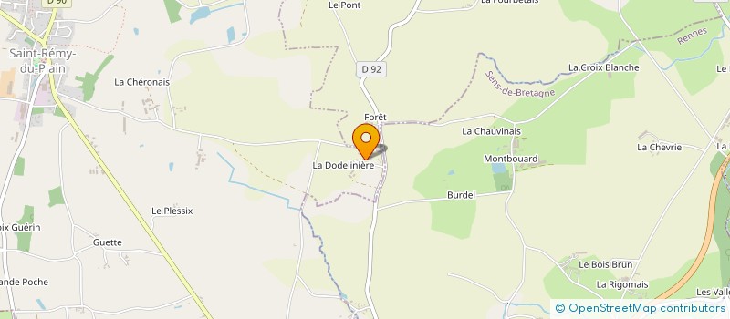 localisation de l'entreprise GAEC DU MENHIR  NOYAL-SOUS-BAZOUGES