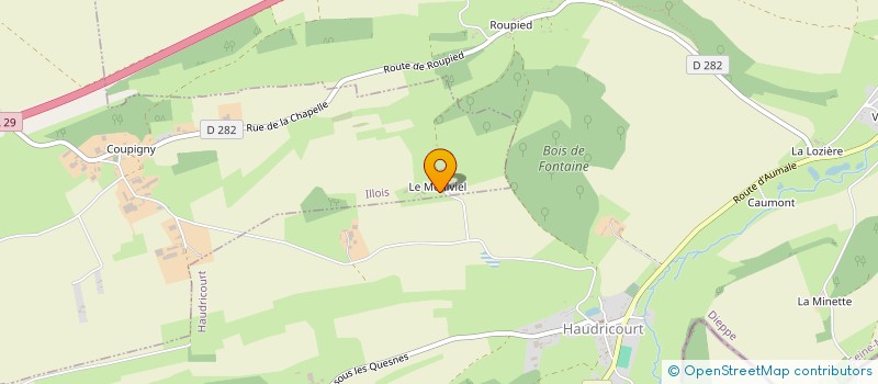 localisation de l'entreprise GAEC DU MENIVIERS  ILLOIS