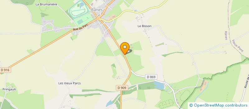 localisation de l'entreprise GAEC DU MESNIL ANGOT à RANES