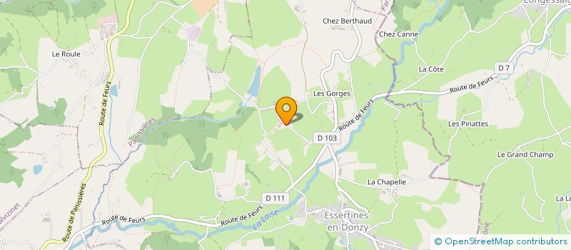 localisation de l'entreprise GAEC DU MOLLARD à ESSERTINES-EN-DONZY