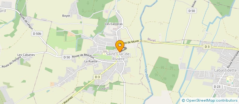 localisation de l'entreprise GAEC DU MONA à SAINT-CLAR-DE-RIVIERE