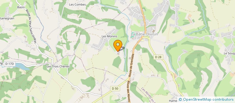 localisation de l'entreprise GAEC DU MONIN à LES ABRETS-EN-DAUPHINE