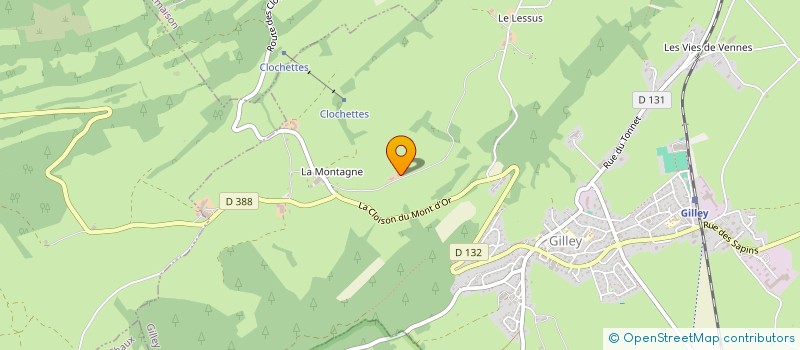 localisation de l'entreprise GAEC DU MONT D OR DESSUS à GILLEY