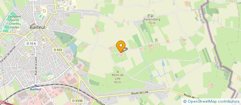 localisation de l'entreprise GAEC DU MONT DE LILLE à BAILLEUL