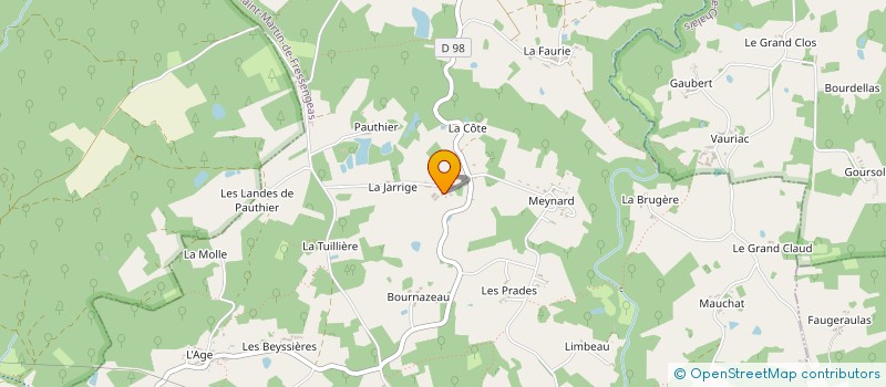 localisation de l'entreprise GAEC DU MOULIN à SAINT-MARTIN-DE-FRESSENGEAS