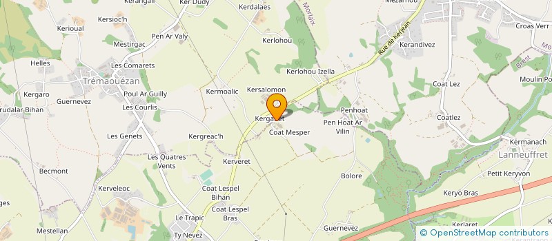 localisation de l'entreprise GAEC DU MOULIN à PLOUEDERN