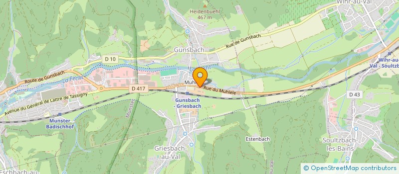 localisation de l'entreprise GAEC DU MUHLELE à GRIESBACH-AU-VAL