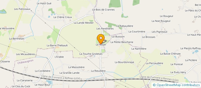 localisation de l'entreprise GAEC DU NOYER  NOYAL-SUR-VILAINE