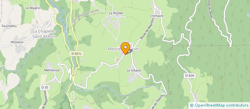 localisation de l'entreprise GAEC DU P'TIT CHEZ NOUS à MEYRIEUX-TROUET