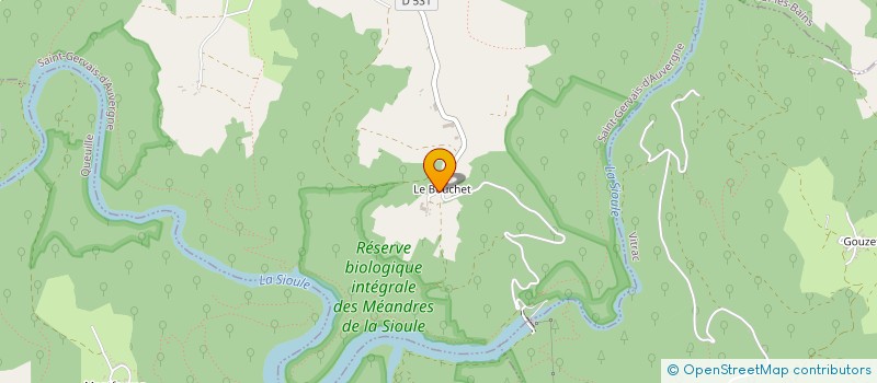 localisation de l'entreprise GAEC DU PARADIS à SAINT-GERVAIS-D'AUVERGNE