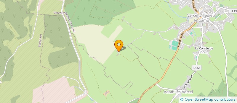 localisation de l'entreprise GAEC DU PAVEY à VERCEL-VILLEDIEU-LE-CAMP