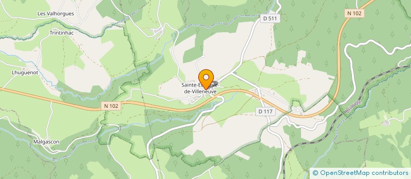 localisation de l'entreprise GAEC DU PCHE à SAINTE-EUGENIE-DE-VILLENEUVE