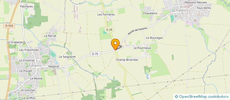 localisation de l'entreprise GAEC DU PERRAT à CHALEINS